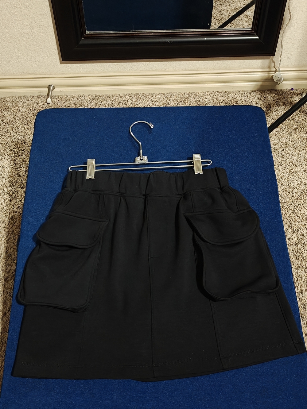 Free People Movement Cargo Skort Black Scuba Utility Skirt Built In Shorts Sz M